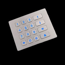 LED Lighting Backlit Numeric Keypad , Matrix 4x4 Type Vending Machine Keyboard