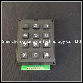 12 Key ABS Plastic Pin Code Keypad 3 * 4 Matrix 4 Core Aviation Connector