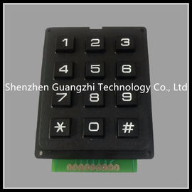 12 Key ABS Plastic Pin Code Keypad 3 * 4 Matrix 4 Core Aviation Connector