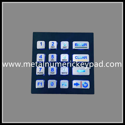 Illuminated Black 16 Key 1.5mm Backlit Numeric Keypad