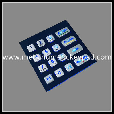 Illuminated Black 16 Key 1.5mm Backlit Numeric Keypad
