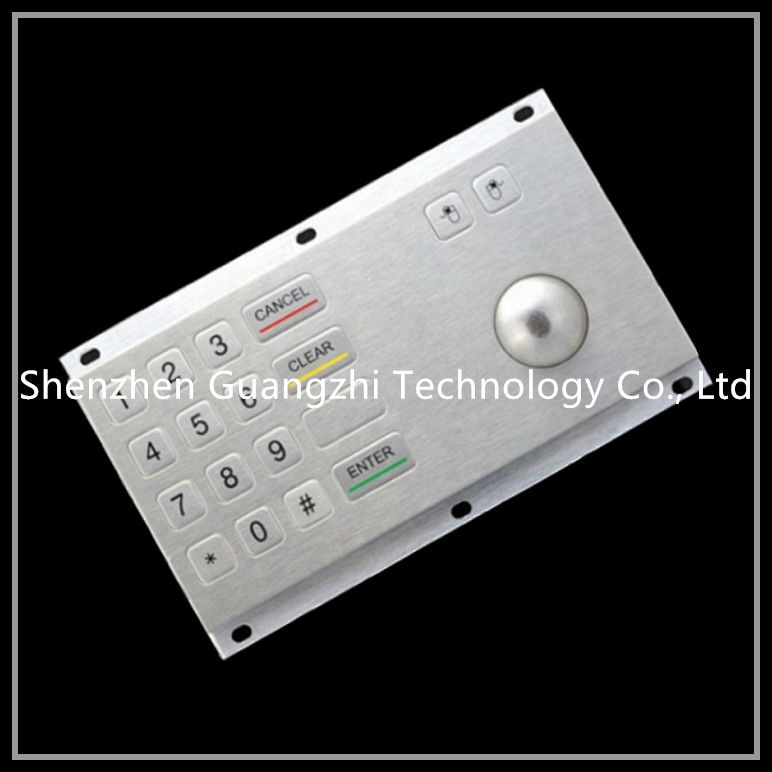 Industrial Metal Numeric Keypad With Trackball Contaminate Resistant